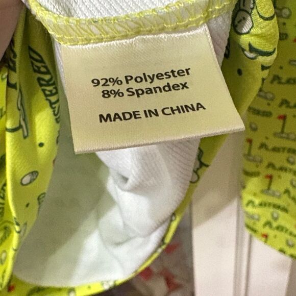 NWOT SHANKITGOLF Lime Green Men's 1/4 Zip-Up Plastered Long Sleeved Pull Over - Picture 6 of 6